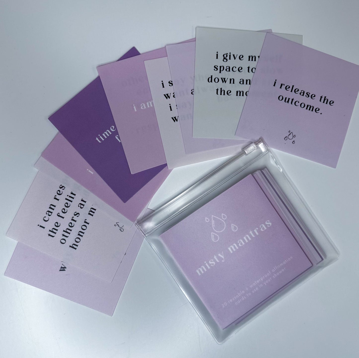 Misty Mantras Shower Affirmation Cards - General