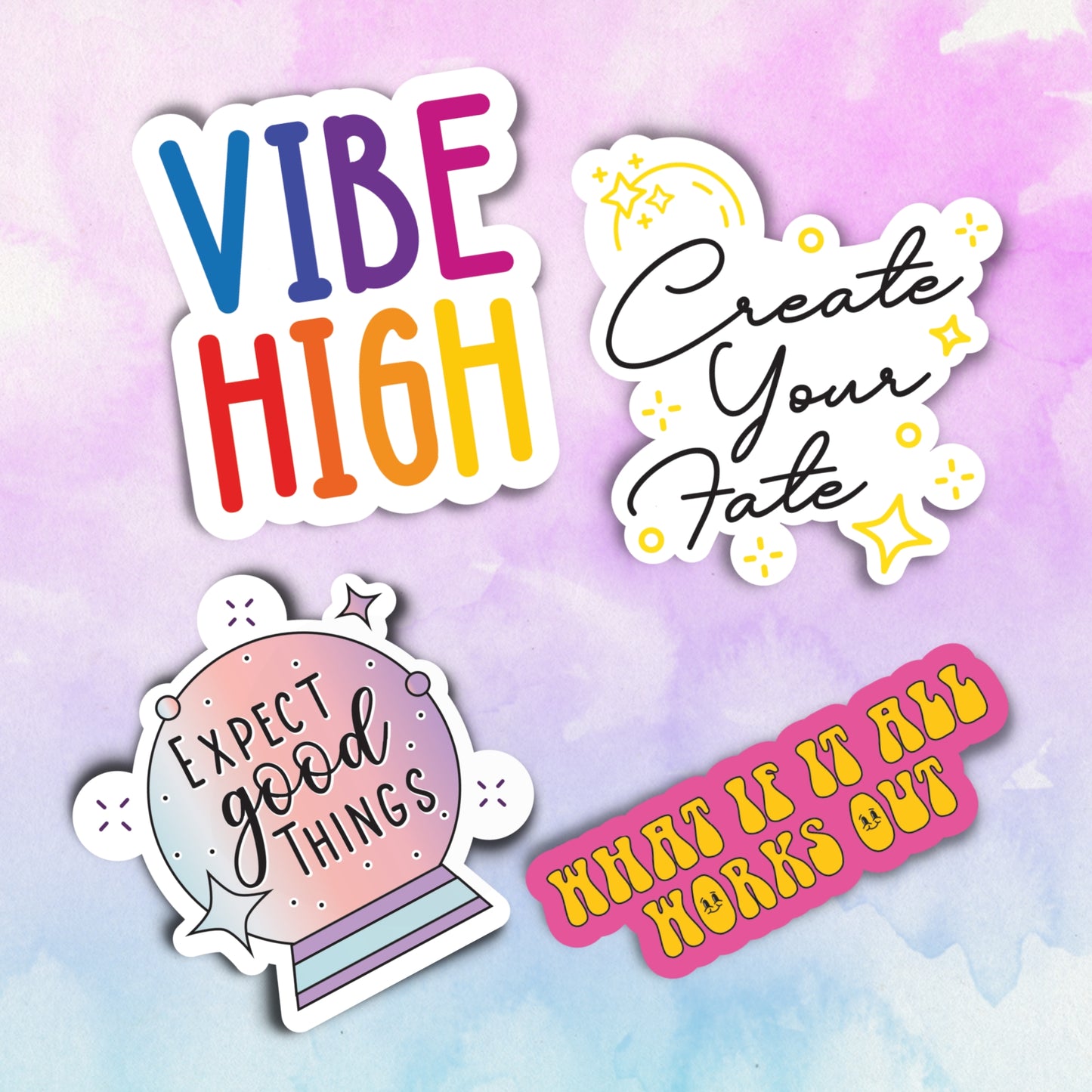 Inspirational Sticker 4-Pack